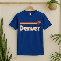 Denver Basketball BBall City Colorado Retro Denver T-Shirt thumb 2