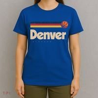 Denver Basketball BBall City Colorado Retro Denver T-Shirt thumb 4