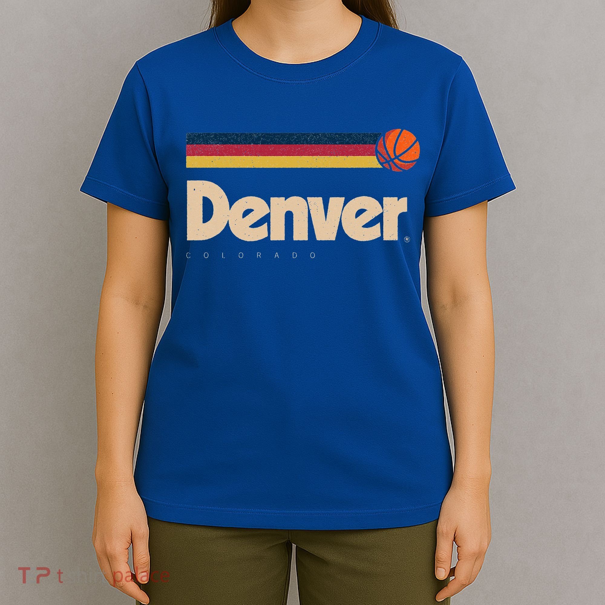 Denver Basketball BBall City Colorado Retro Denver T-Shirt
