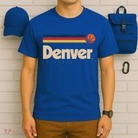 Denver Basketball BBall City Colorado Retro Denver T-Shirt thumb 6