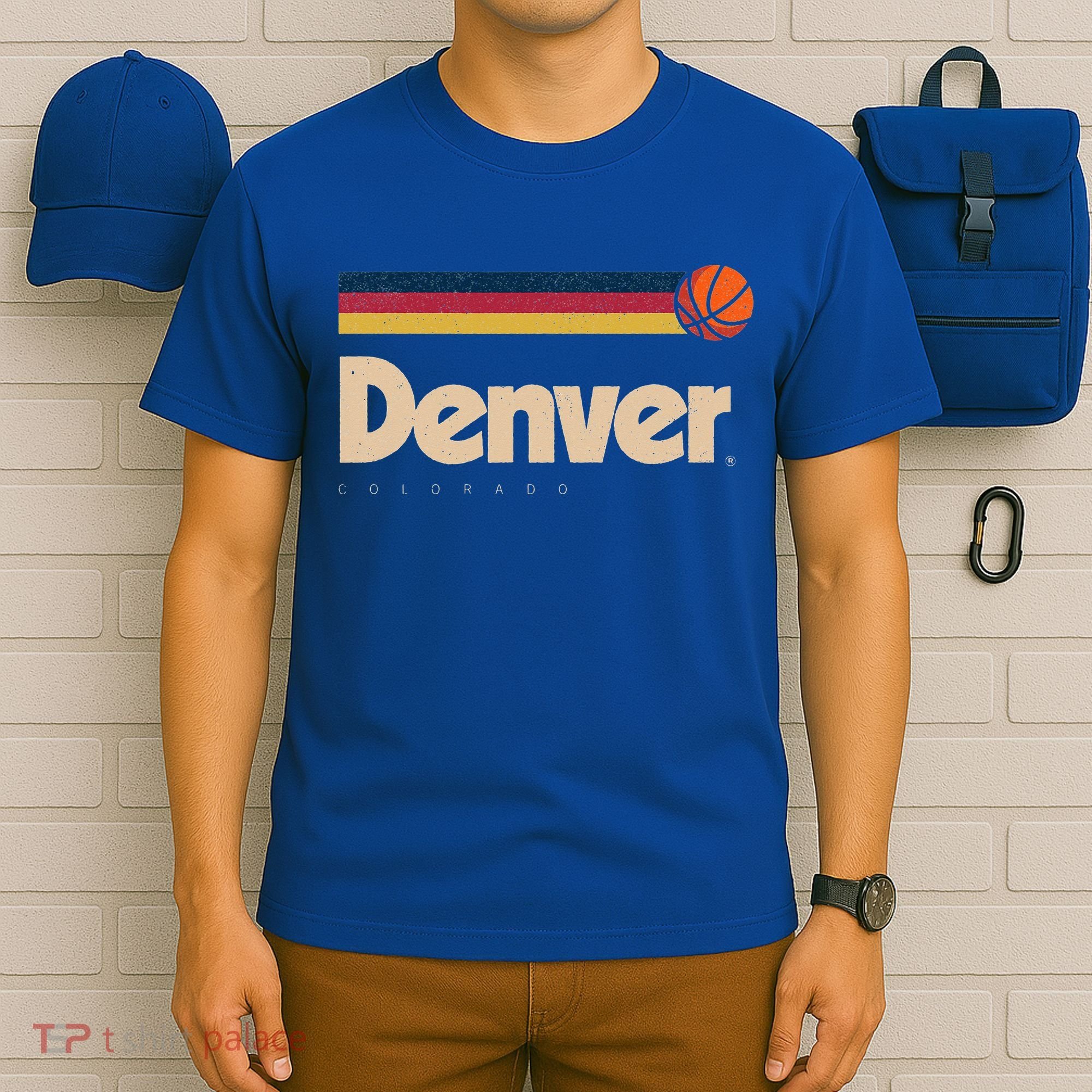 Denver Basketball BBall City Colorado Retro Denver T-Shirt