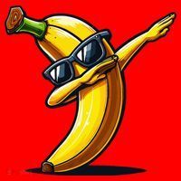 Dabbing Banana Boy Banana Santa Hat thumb 1