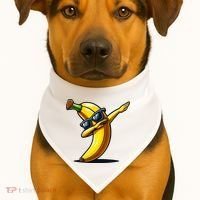 Dabbing Banana Boy Banana USA-Made Doggie Bandana thumb 1