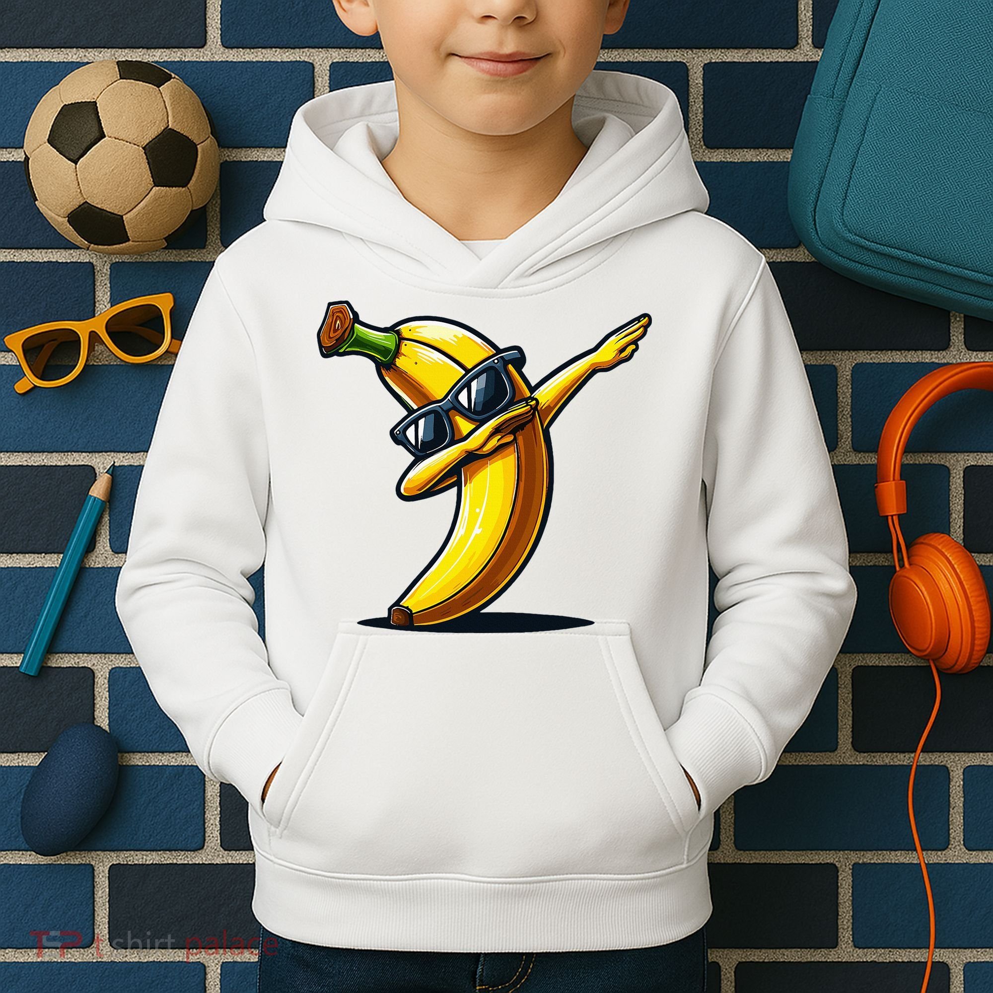 Dabbing Banana Boy Banana Kids Hoodie