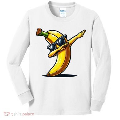Dabbing Banana Boy Banana Kids Long Sleeve Shirt