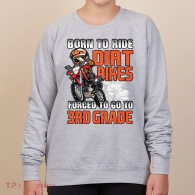 Dirt Bike Biker Back To School Biking 3rd Grade Student Women's Sweatshirt