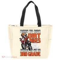 Dirt Bike Biker Back To School Biking 3rd Grade Student Tote Bag thumb 0