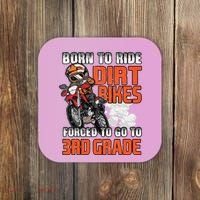 Dirt Bike Biker Back To School Biking 3rd Grade Student Coaster thumb 0