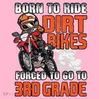 Dirt Bike Biker Back To School Biking 3rd Grade Student Coaster thumb 2