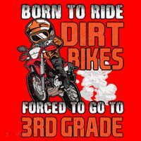 Dirt Bike Biker Back To School Biking 3rd Grade Student Santa Hat thumb 1