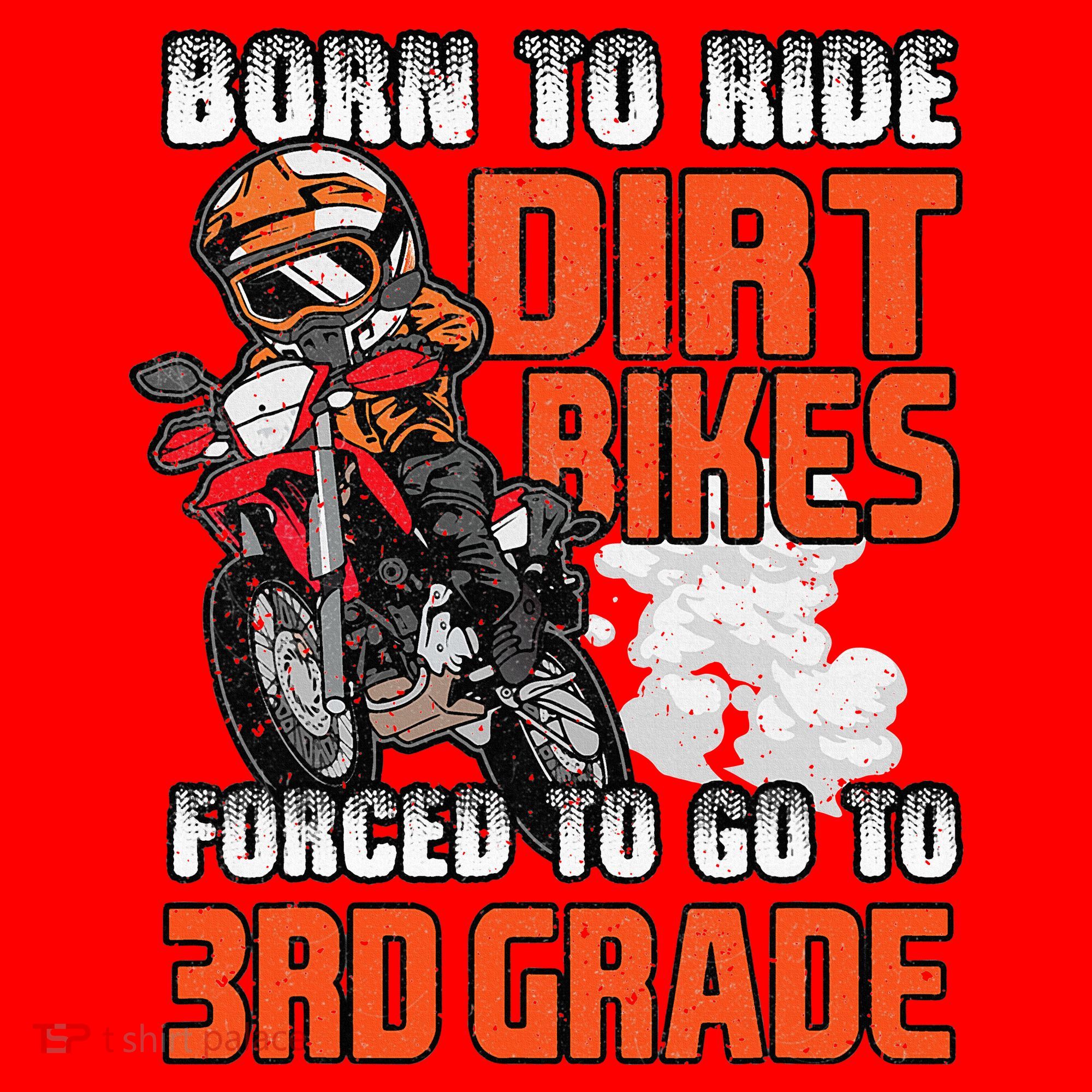 Dirt Bike Biker Back To School Biking 3rd Grade Student Santa Hat
