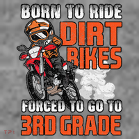 Dirt Bike Biker Back To School Biking 3rd Grade Student Toddler Hoodie thumb 2