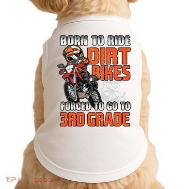 Dirt Bike Biker Back To School Biking 3rd Grade Student Doggie Tank
