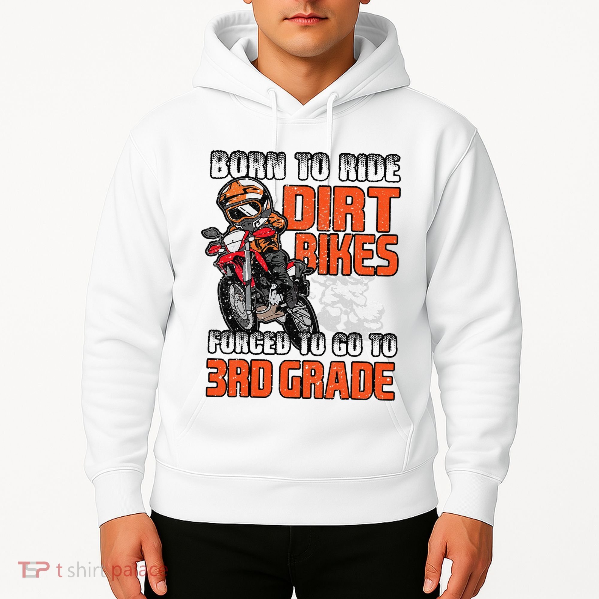 Dirt Bike Biker Back To School Biking 3rd Grade Student Hoodie