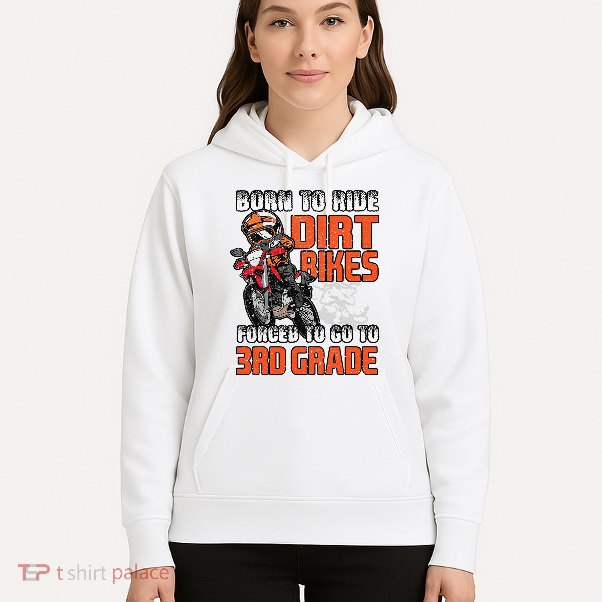Dirt Bike Biker Back To School Biking 3rd Grade Student Hoodie