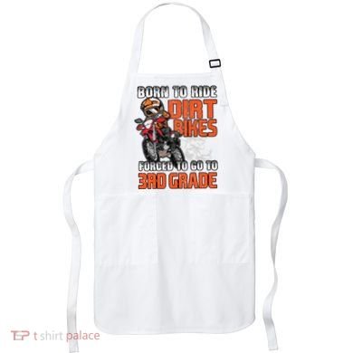 Dirt Bike Biker Back To School Biking 3rd Grade Student Apron