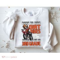 Dirt Bike Biker Back To School Biking 3rd Grade Student Sweatshirt thumb 2