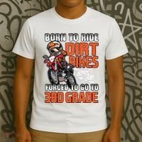 Dirt Bike Biker Back To School Biking 3rd Grade Student T-Shirt thumb 3