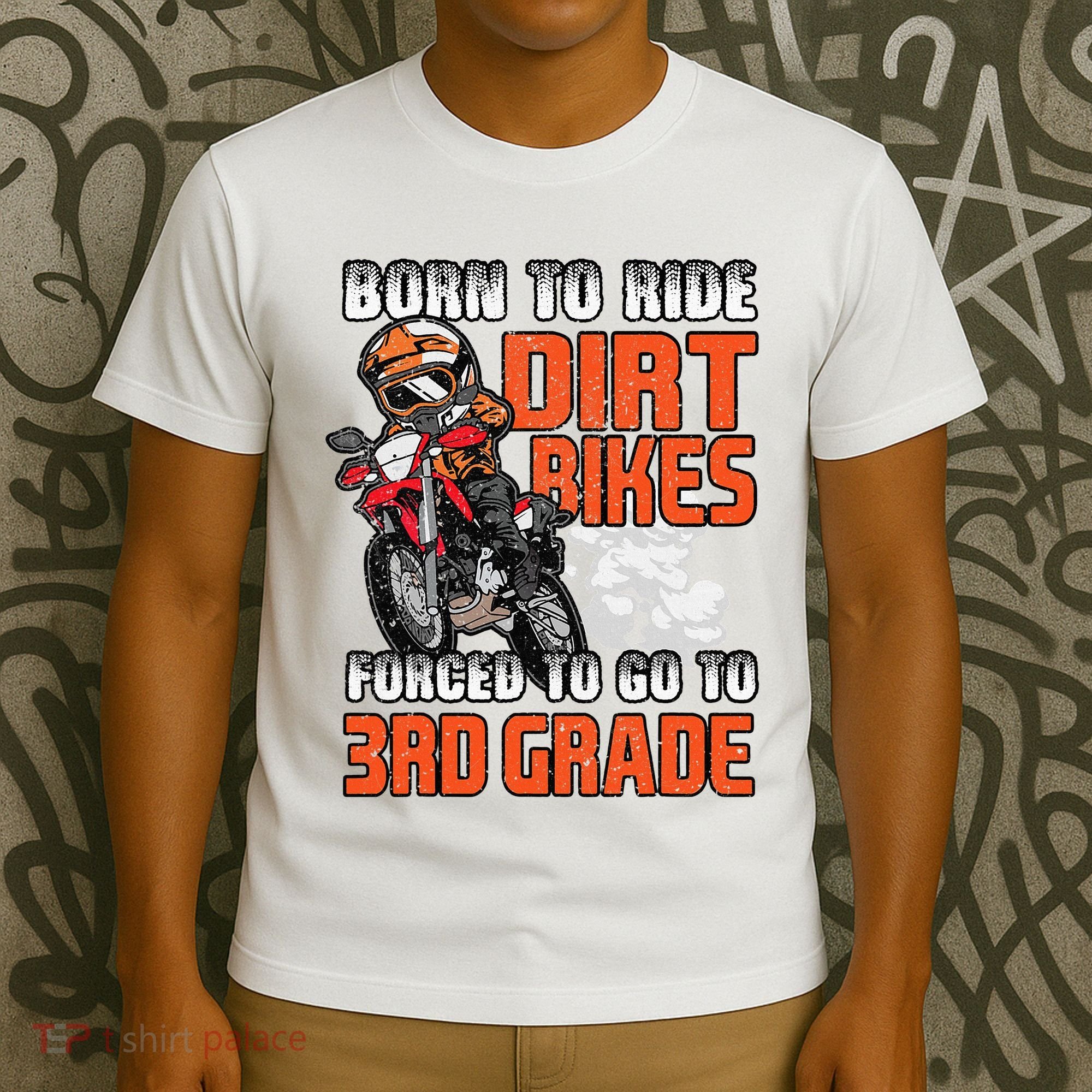 Dirt Bike Biker Back To School Biking 3rd Grade Student T-Shirt