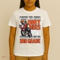 Dirt Bike Biker Back To School Biking 3rd Grade Student T-Shirt thumb 4