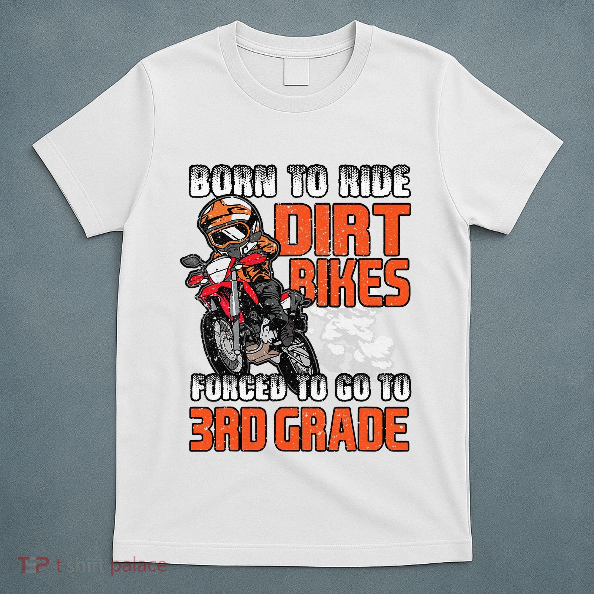 Dirt Bike Biker Back To School Biking 3rd Grade Student T-Shirt