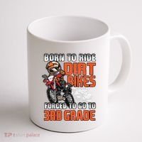 Dirt Bike Biker Back To School Biking 3rd Grade Student Coffee Mug thumb 1