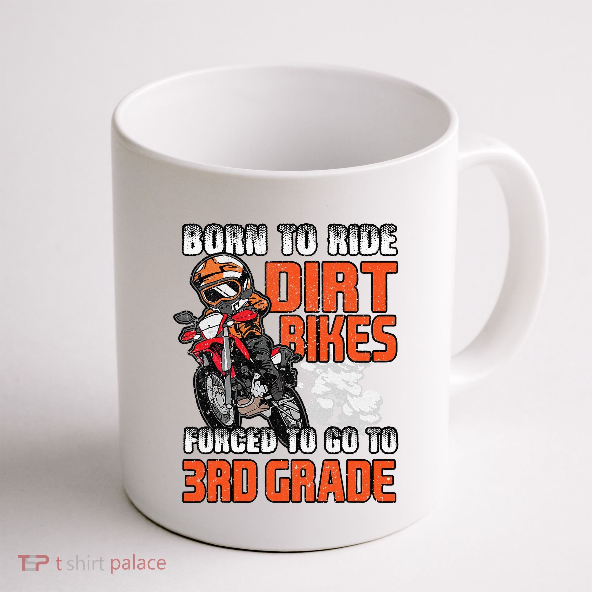 Dirt Bike Biker Back To School Biking 3rd Grade Student Coffee Mug