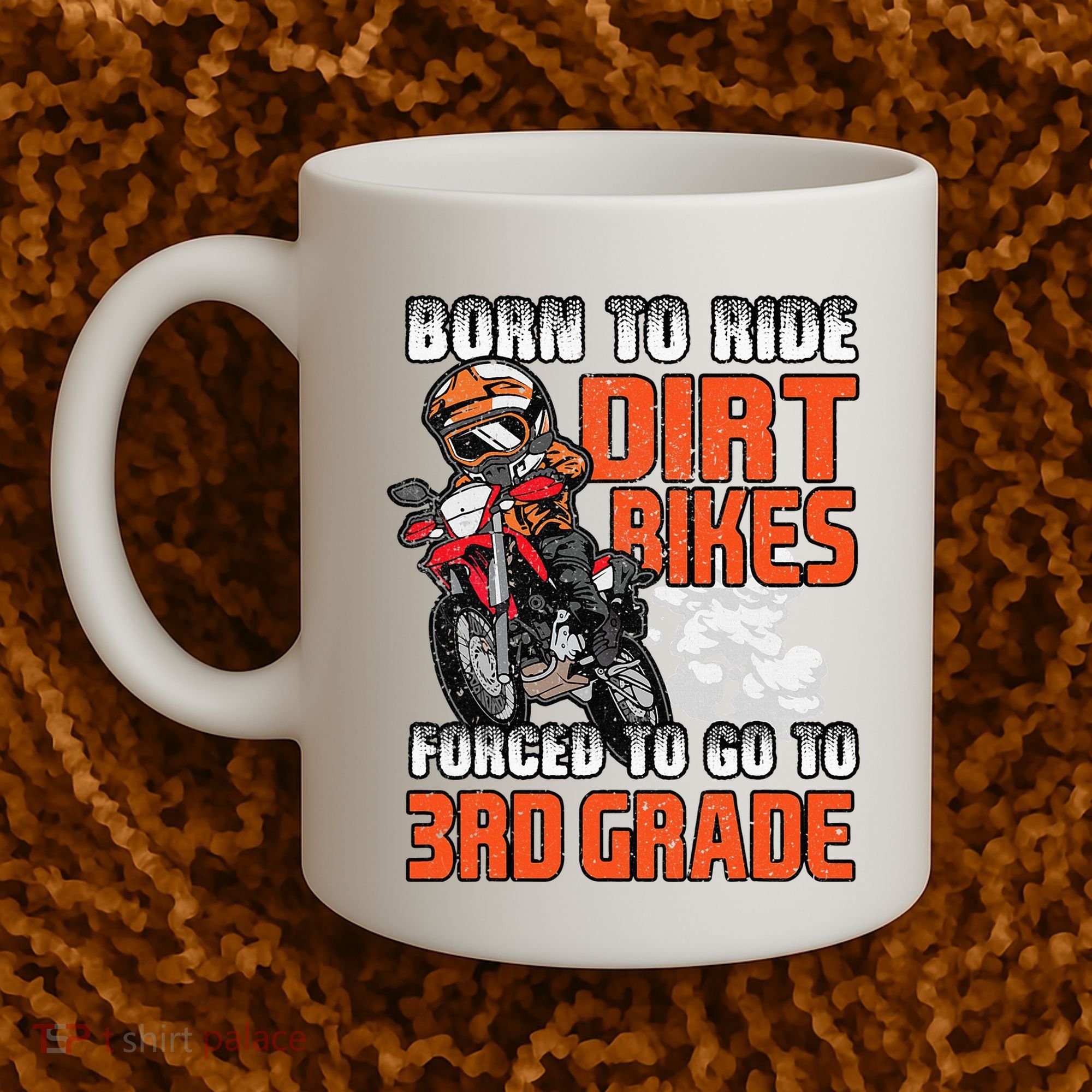 Dirt Bike Biker Back To School Biking 3rd Grade Student Coffee Mug
