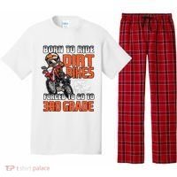 Dirt Bike Biker Back To School Biking 3rd Grade Student Pajama Set thumb 0