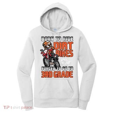 Dirt Bike Biker Back To School Biking 3rd Grade Student Women's Hoodie