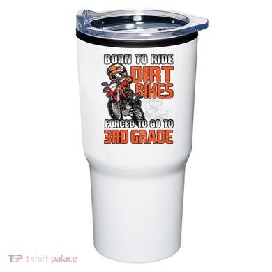 Dirt Bike Biker Back To School Biking 3rd Grade Student Tumbler