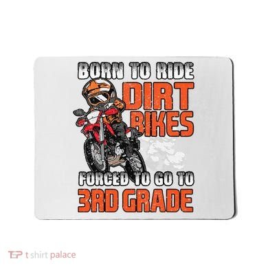 Dirt Bike Biker Back To School Biking 3rd Grade Student Mousepad
