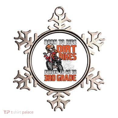 Dirt Bike Biker Back To School Biking 3rd Grade Student Ornament
