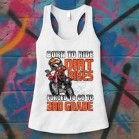 Dirt Bike Biker Back To School Biking 3rd Grade Student Women's Tank Top thumb 3