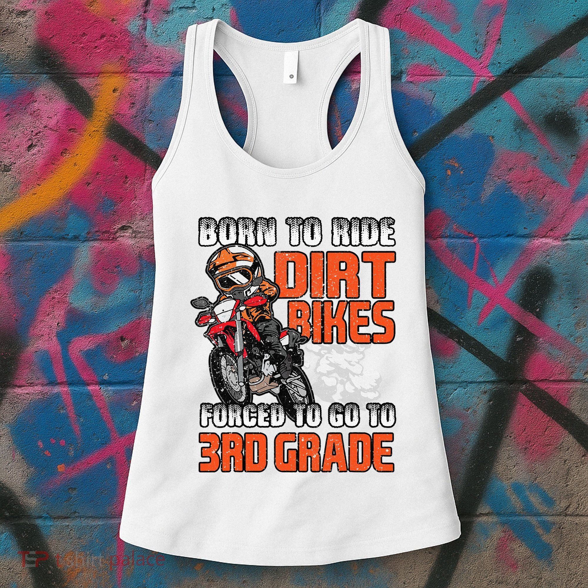 Dirt Bike Biker Back To School Biking 3rd Grade Student Women's Tank Top