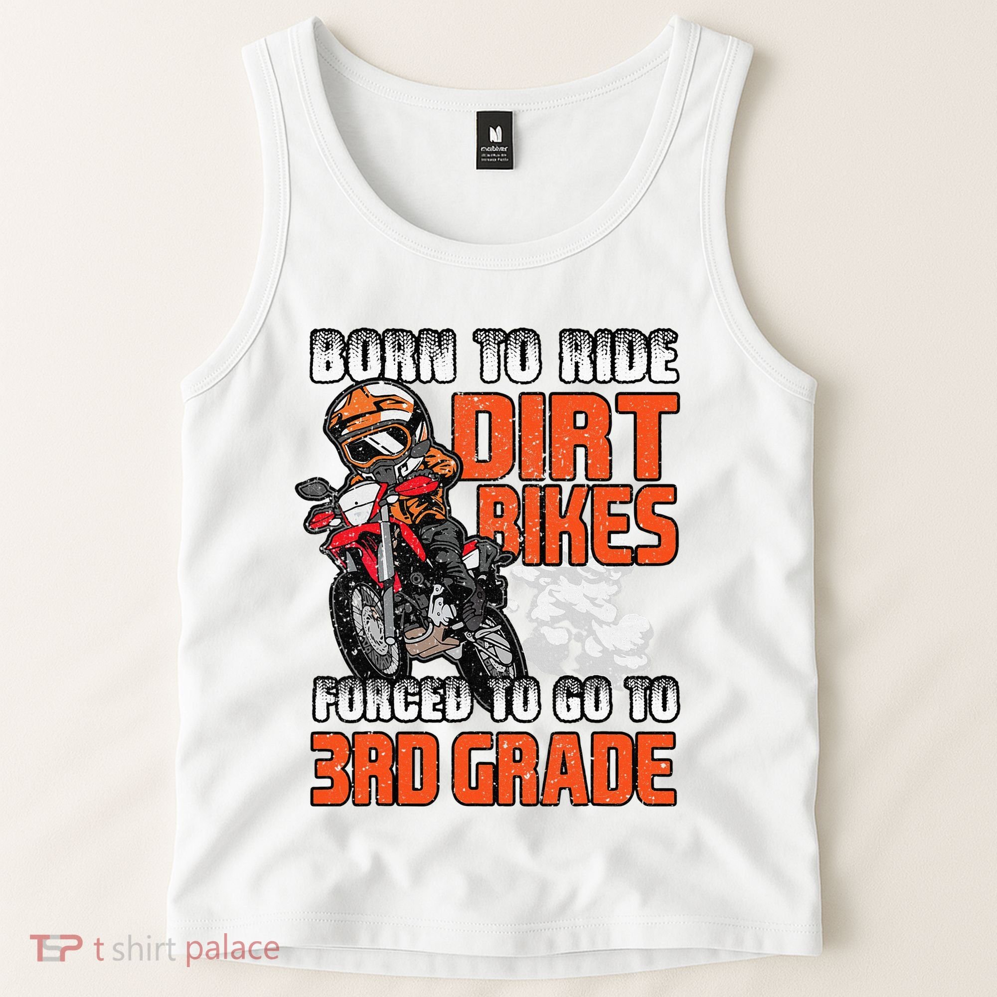 Dirt Bike Biker Back To School Biking 3rd Grade Student Tank Top