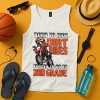 Dirt Bike Biker Back To School Biking 3rd Grade Student Tank Top thumb 4