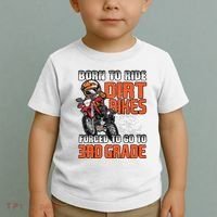 Dirt Bike Biker Back To School Biking 3rd Grade Student Toddler T-Shirt thumb 2