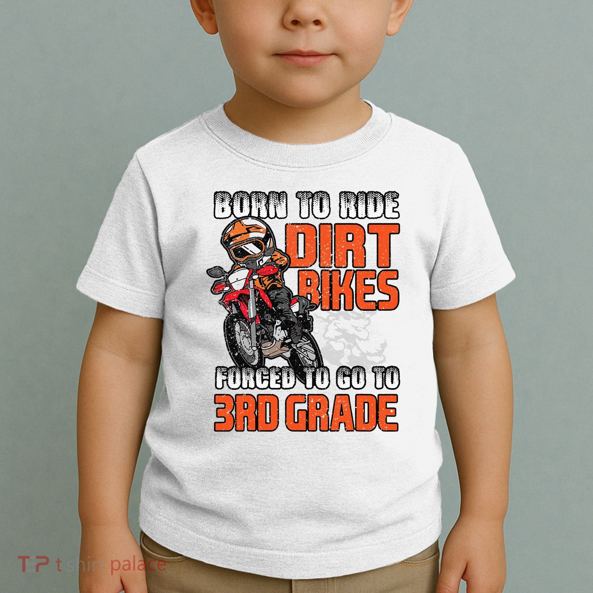 Dirt Bike Biker Back To School Biking 3rd Grade Student Toddler T-Shirt