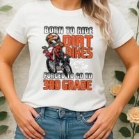Dirt Bike Biker Back To School Biking 3rd Grade Student Women's T-Shirt thumb 2