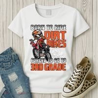 Dirt Bike Biker Back To School Biking 3rd Grade Student Women's T-Shirt thumb 3