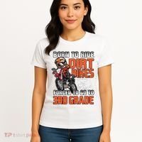 Dirt Bike Biker Back To School Biking 3rd Grade Student Women's T-Shirt thumb 4