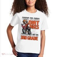 Dirt Bike Biker Back To School Biking 3rd Grade Student Kids T-Shirt thumb 2