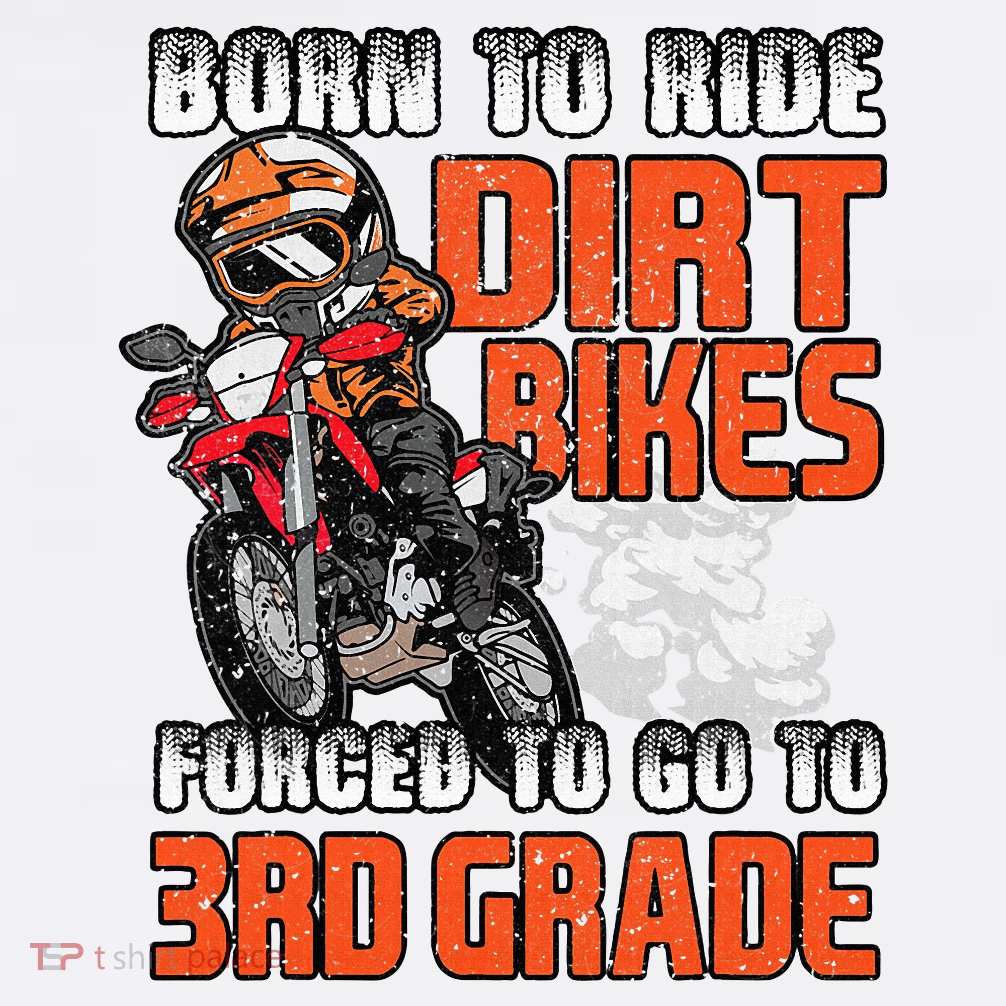 Dirt Bike Biker Back To School Biking 3rd Grade Student Kids T-Shirt