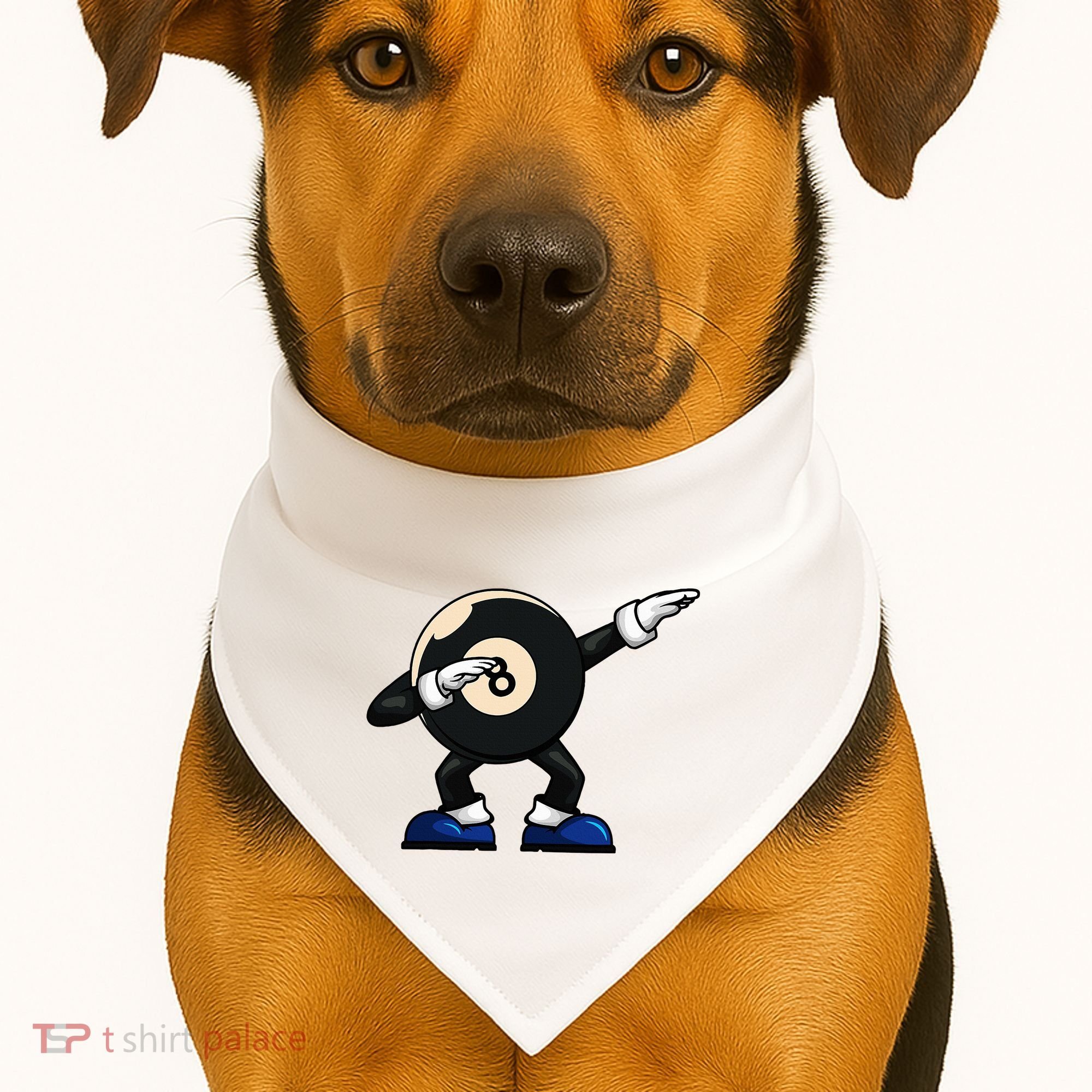 Dabbing Billiard Ball Pool Player Snooker USA-Made Doggie Bandana