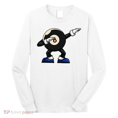 Dabbing Billiard Ball Pool Player Snooker Long Sleeve Shirt