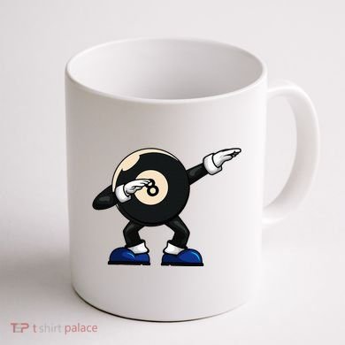 Dabbing Billiard Ball Pool Player Snooker Coffee Mug back