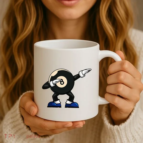 Dabbing Billiard Ball Pool Player Snooker Coffee Mug