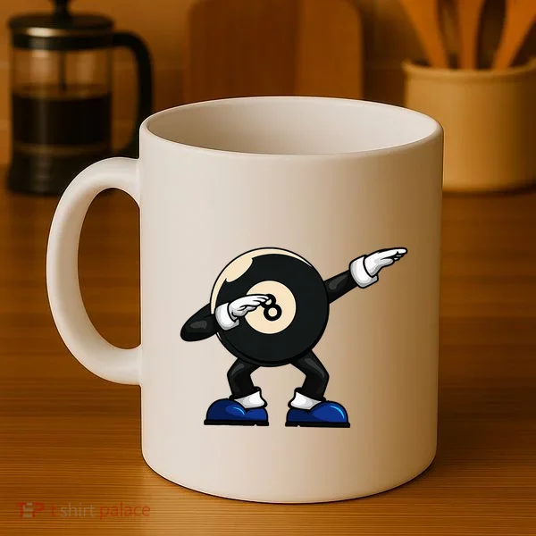 Dabbing Billiard Ball Pool Player Snooker Coffee Mug
