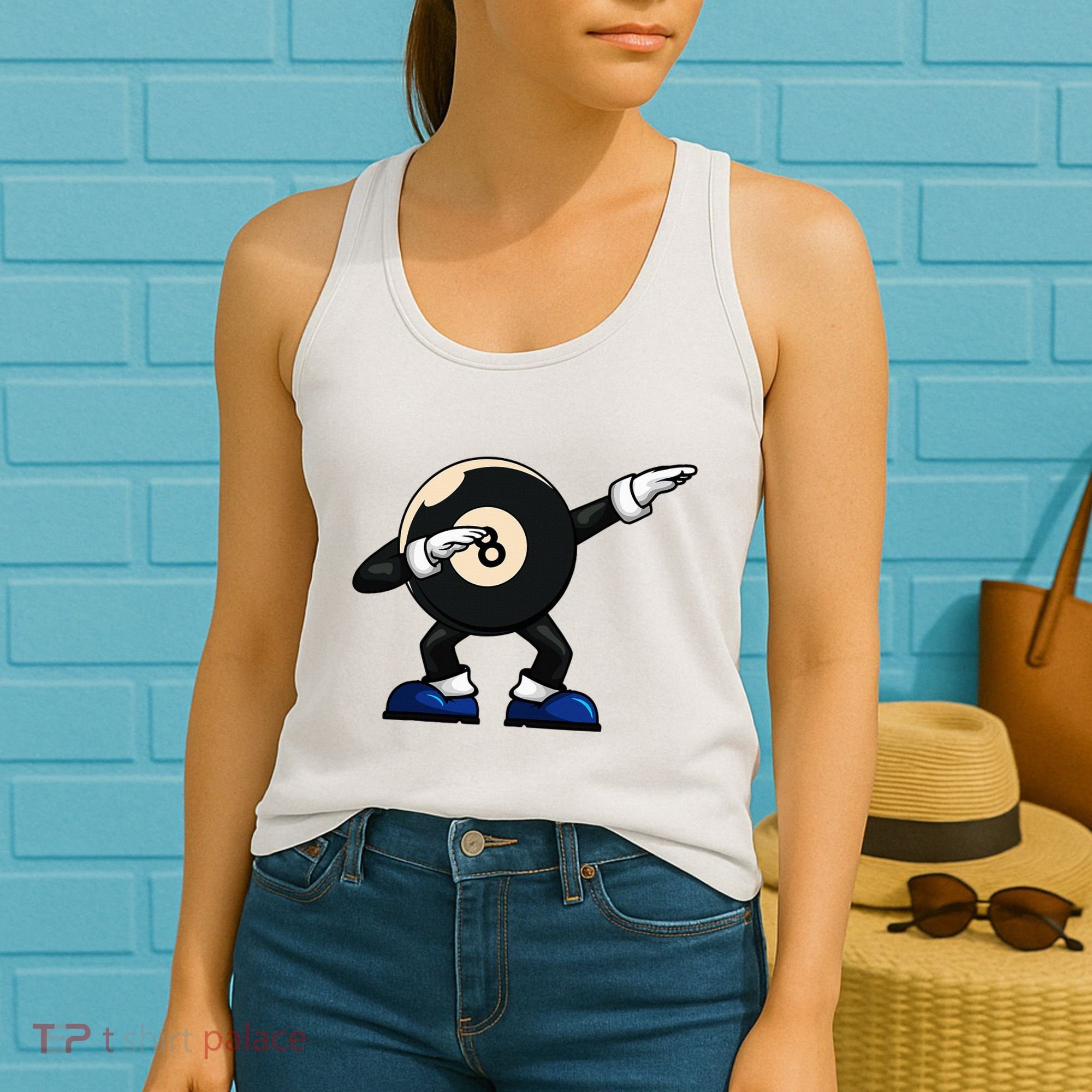 Dabbing Billiard Ball Pool Player Snooker Women's Tank Top